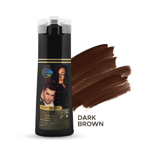 Luvvel Dark Brown Shampoo Color For Men And Women 200ml