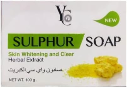 Y.C Sulphur Soap Skin Whitening And Clear Herbal Extract 100g