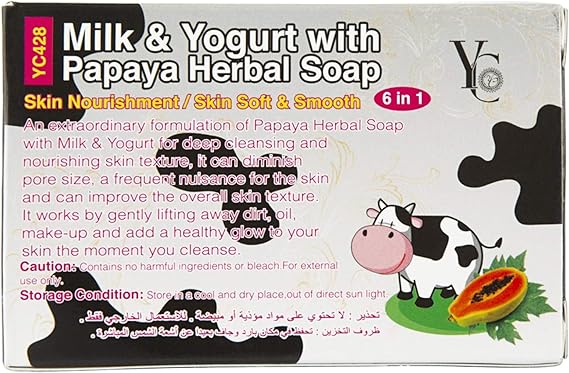 Y.C Milk Yogurt with Papaya Herbal Soap (6 in 1)100