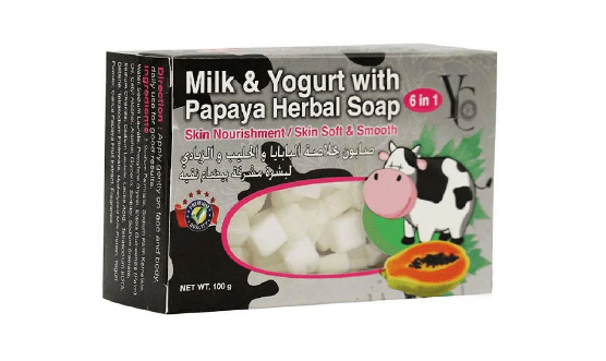 Y.C Milk Yogurt with Papaya Herbal Soap (6 in 1)100