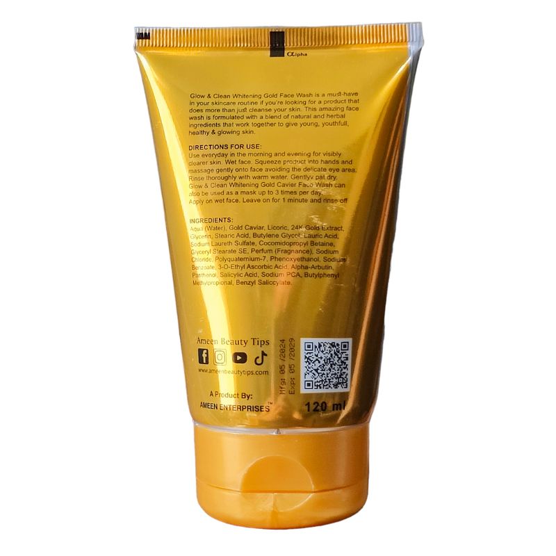 Glow & Clean Whitening Gold Caviar Face wash 120 ml